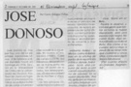 José Donoso  [artículo] Carlos Aránguiz Zúñiga.