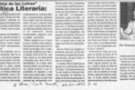 Crítica literaria  [artículo] Ernesto Massiglio.