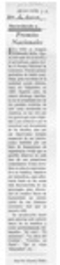 Premios nacionales  [artículo] Ana Iris Alvarez Núñez.