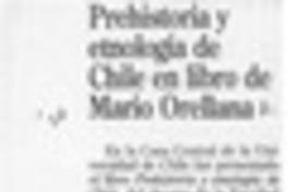Prehistoria y etnología de Chile en libro de Mario Orellana  [artículo].