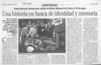 Una historia en busca de identidad y memoria  [artículo] Alejandra Rivera.