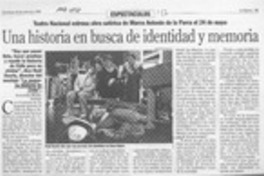 Una historia en busca de identidad y memoria  [artículo] Alejandra Rivera.