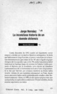 Jorge Narváez, la inconclusa historia de un duende chilensis  [artículo] Hernán Miranda.