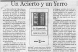 Un acierto y un yerro  [artículo] Eugenio Rodríguez.