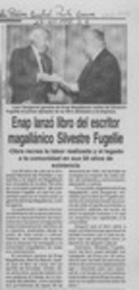 Enap lanzó libro del escritor magallánico Silvestre Fugellie  [artículo].