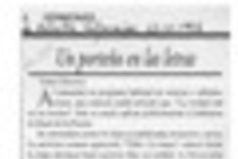 Un porteño en las letras  [artículo] José Flores Leiva.