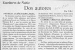 Dos autores  [artículo] C. R. I.