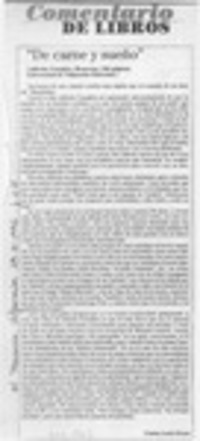 "De carne y sueño"  [artículo] Carlos León Pezoa.