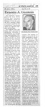 Ernesto A. Guzmán  [artículo] Hernán de la Carrera Cruz.