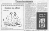 Una poetisa destacable  [artículo] Marino Muñoz Lagos.