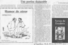 Una poetisa destacable  [artículo] Marino Muñoz Lagos.