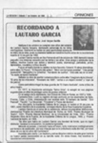Recordando a Lautaro García  [artículo] José Vargas Badilla.
