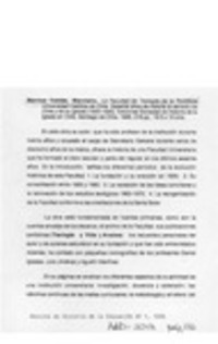 La Facultas de Teología de la Pontificia Universidad Católica de Chile  [artículo] Jaime Caiceo Escudero.