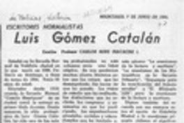 Luis Gómez Catalán  [artículo] Carlos René Ibacache I.