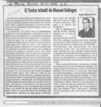 El teatro infantil de Manuel Gallegos  [artículo] Hugo Metzdorff N.