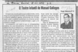 El teatro infantil de Manuel Gallegos  [artículo] Hugo Metzdorff N.
