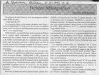 Fichero bibliográfico  [artículo] Carlos René Ibacache.