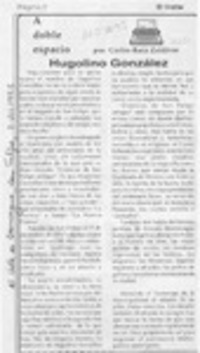 Hugolino González  [artículo] Carlos Ruiz Zaldívar.