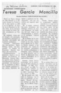 Teresa García Mancilla  [artículo] Carlos René Ibacache I.