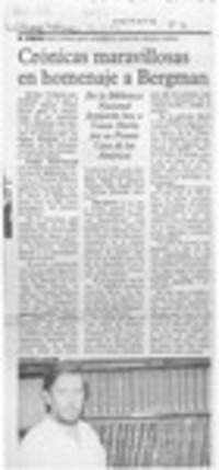 Crónicas maravillosas en homenaje a Bergman  [artículo].