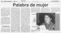 Palabra de mujer  [artículo].