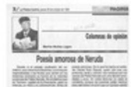 Poesía amorosa de Neruda
