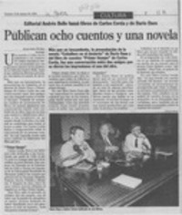 Publican ocho cuentos y una novela  [artículo] Alejandra Rivera.