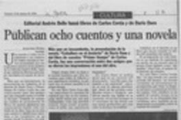 Publican ocho cuentos y una novela  [artículo] Alejandra Rivera.