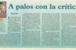 A palos con la crítica