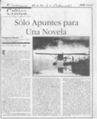 Sólo apuntes para una novela  [artículo] Antonio Avaria.