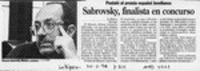 Sabrovsky, finalista en concurso  [artículo].