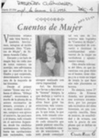 Cuentos de mujer  [artículo] Claudia Reyes G.