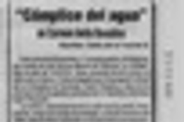 "Cómplice del agua" de Carmen Avila González