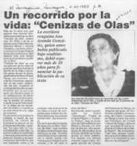 Un recorrido por la vida, "Cenizas de olas"  [artículo].