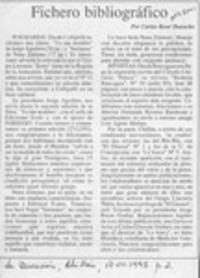 Fichero bibliográfico  [artículo] Carlos René Ibacache.