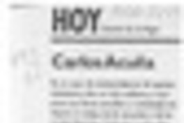 Carlos Acuña  [artículo] Daniel de la Vega.