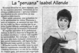 La "peruana" Isabel Allende