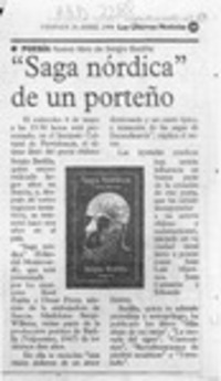 "Saga nórdica" de un porteño  [artículo].