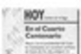 En el cuarto centenario  [artículo] Daniel de la Vega.