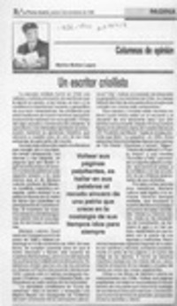 Un escritor criollista  [artículo] Marino Muñoz Lagos.
