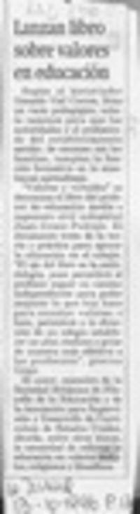 Lanzan libro sobre valores en educación