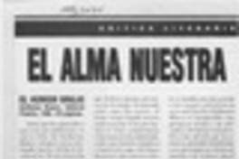 El alma nuestra  [artículo] José Promis.