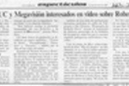 TVN, TV-UC y Megavisión en video sobre Roberto Parra  [artículo] J. I. V.