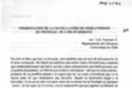 Presentación de la novela Lunes de niebla, viernes de promesas, de Carlos Morand  [artículo] Luis Vaisman A.