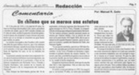 Un chileno que se merece una estatua  [artículo] Manuel R. Gallo.