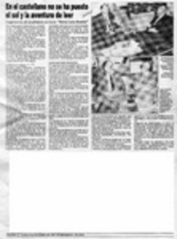 En el castellano no se ha puesto el sol y la aventura de leer  [artículo].