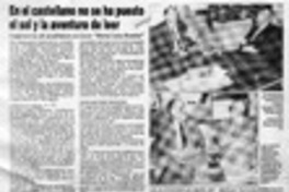 En el castellano no se ha puesto el sol y la aventura de leer  [artículo].