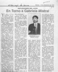 En torno a Gabriela Mistral