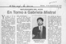 En torno a Gabriela Mistral