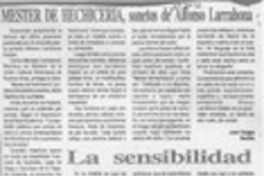 Mester de hechicería, sonetos de Alfonso Larrahona  [artículo] José Vargas Badilla.